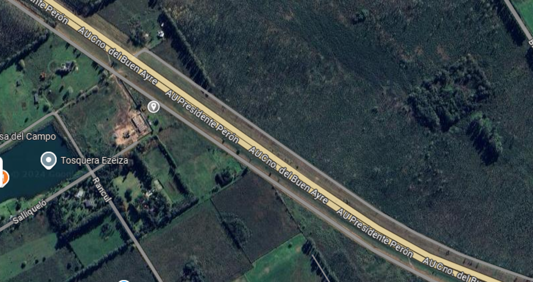 Fraccion sobre Colectora Au Presidente Peron