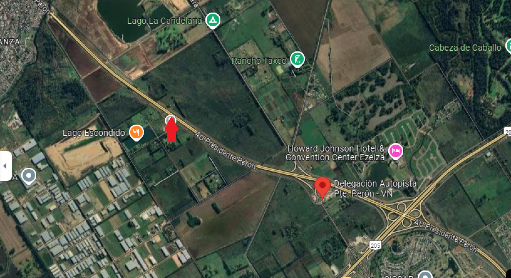 Fraccion sobre Colectora Au Presidente Peron