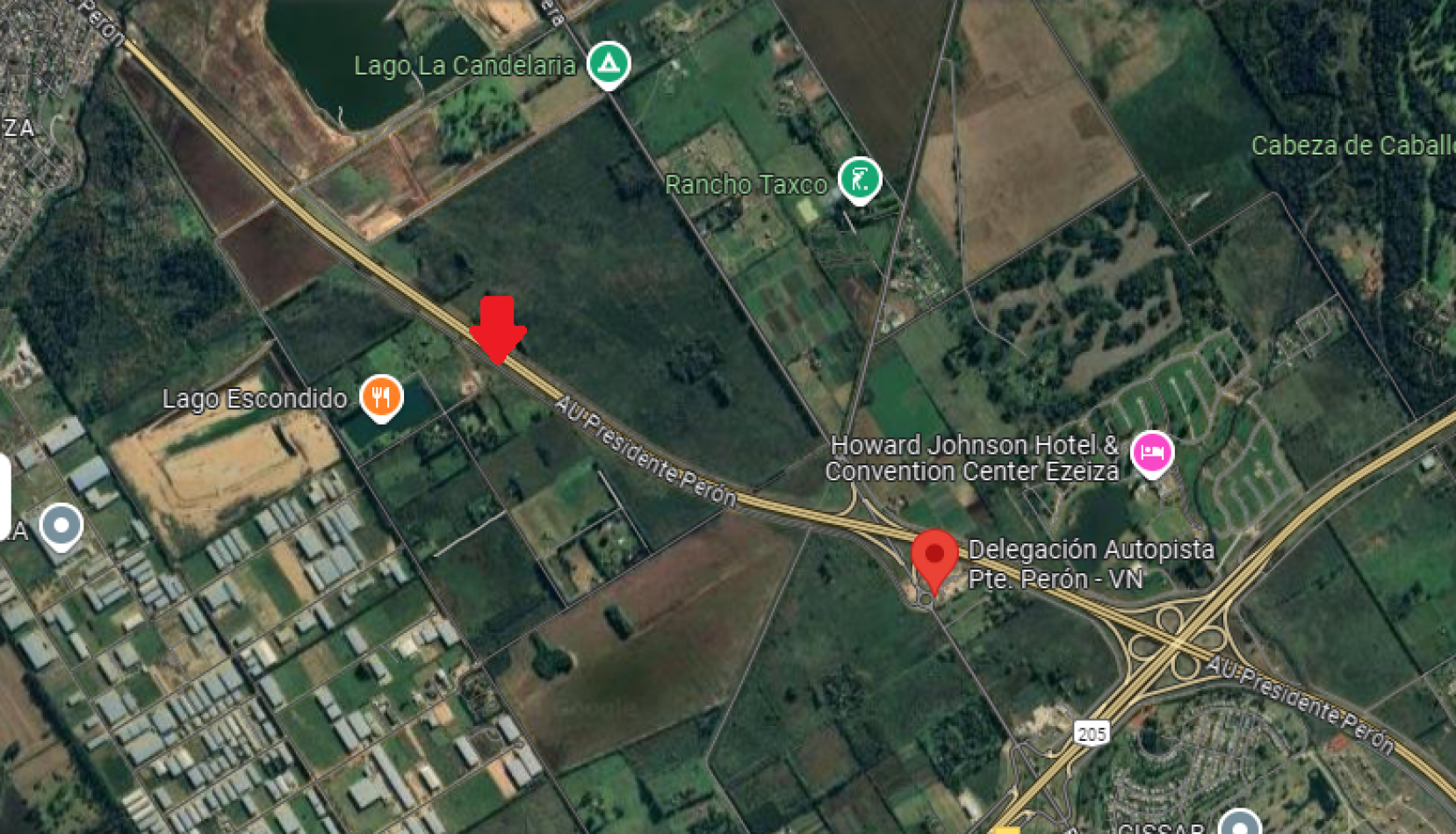 Fraccion sobre Colectora Au Presidente Peron
